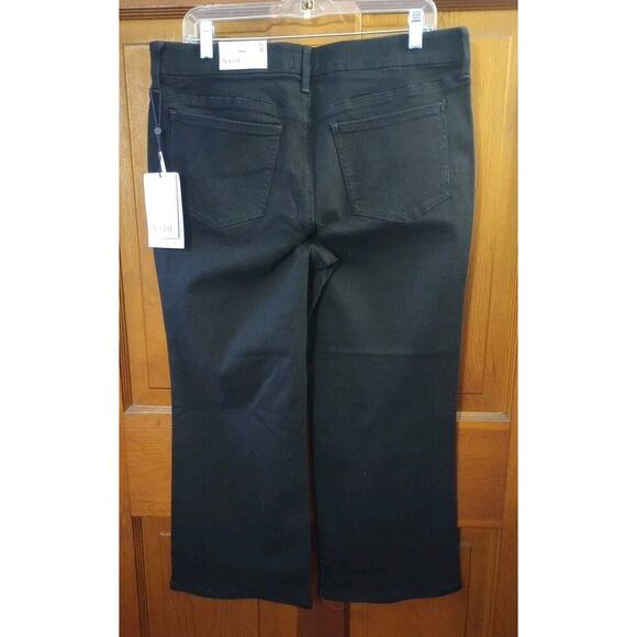 NYDJ Waist Match Relaxed Flare Jeans New Sz PL 14-16 36x26 Black Stretch $119 - Picture 3 of 9